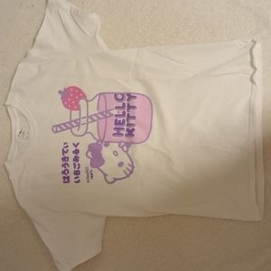 Hello kitty strawberry milk tee